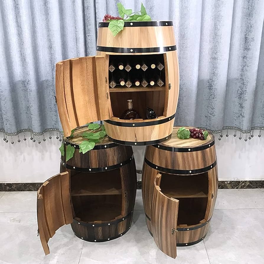 Amazon｜GZHENH ワイン樽、 ワイン ワインセラー レトロ 木製の樽型