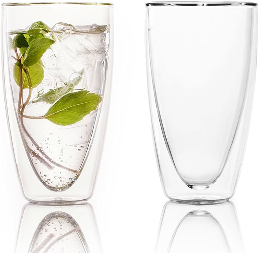 新品未使用】FEDECA ダブルウオ一ルグラス ＆コ一スタ一兼蓋×2セット