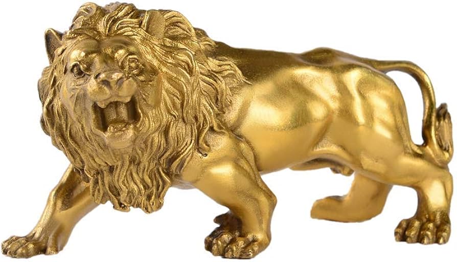 Amazon.co.jp: DOUKI YA 風水グッズ 獅子 銅製ライオン レオ お守り