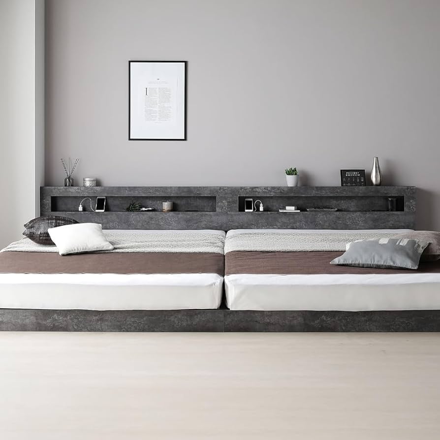 Amazon｜RASIK ベッド クイーン160(セミシングル+セミシングル