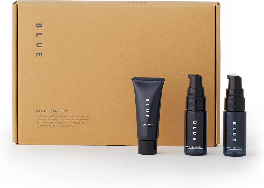 Amazon.co.jp: BLUE（ブルー）1週間分の洗顔 & 化粧水 & 乳液