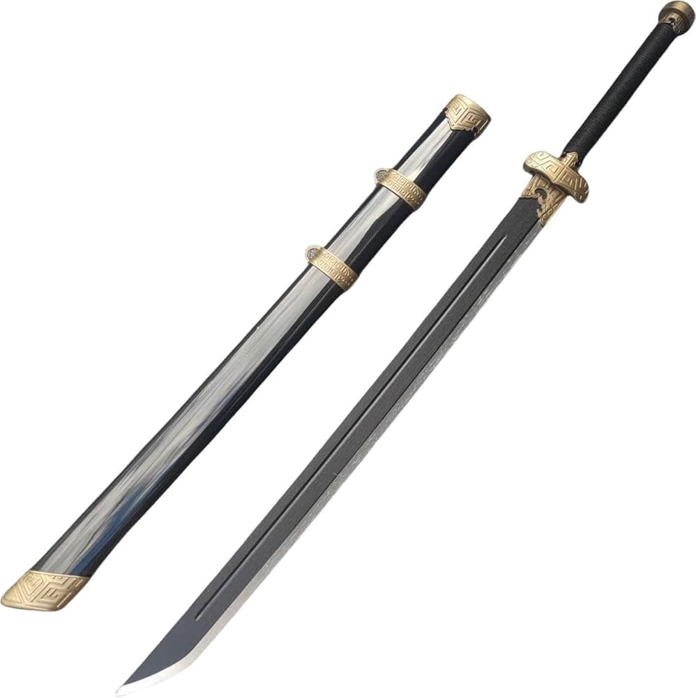 Amazon | 木刀 居合刀 居合練習刀 鞘付き 素振り 特上模造刀 竹唐十字