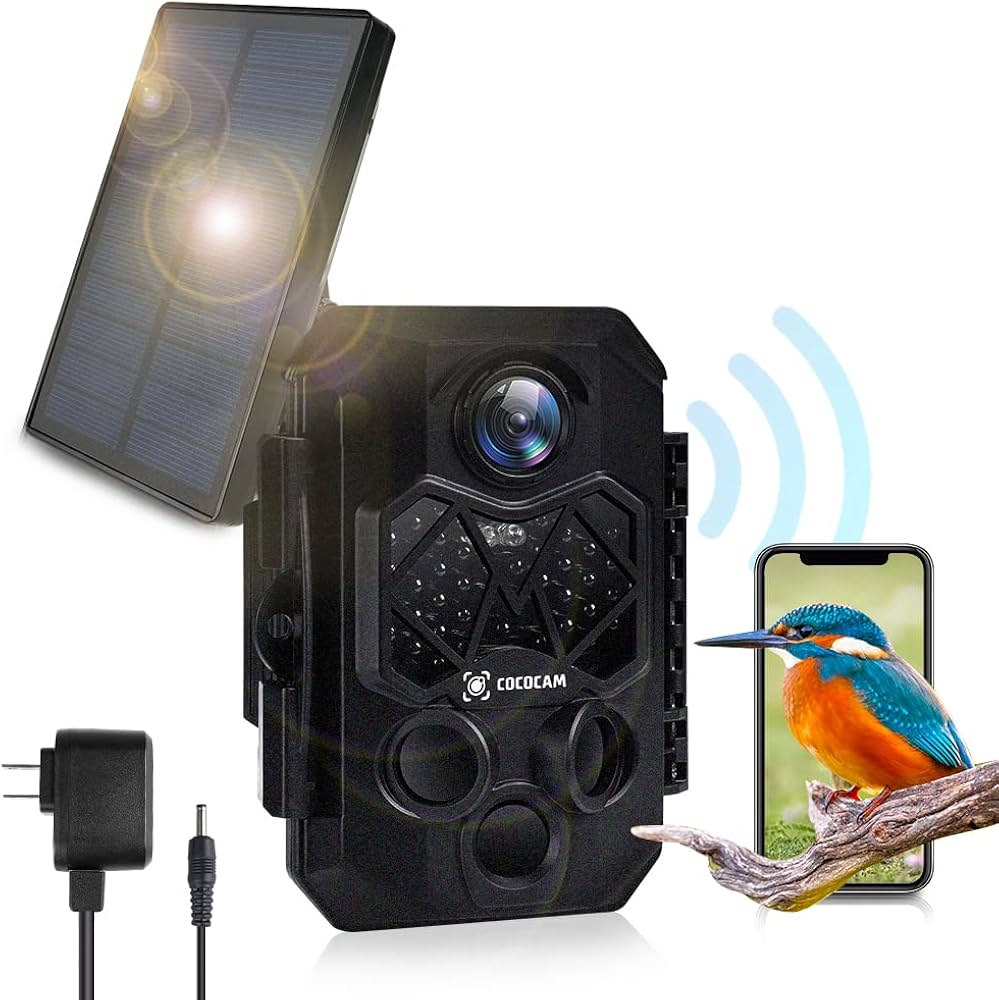 Amazon.co.jp: COCOCAM トレイルカメラ 防犯 ソーラー 4K WiFi 3200万