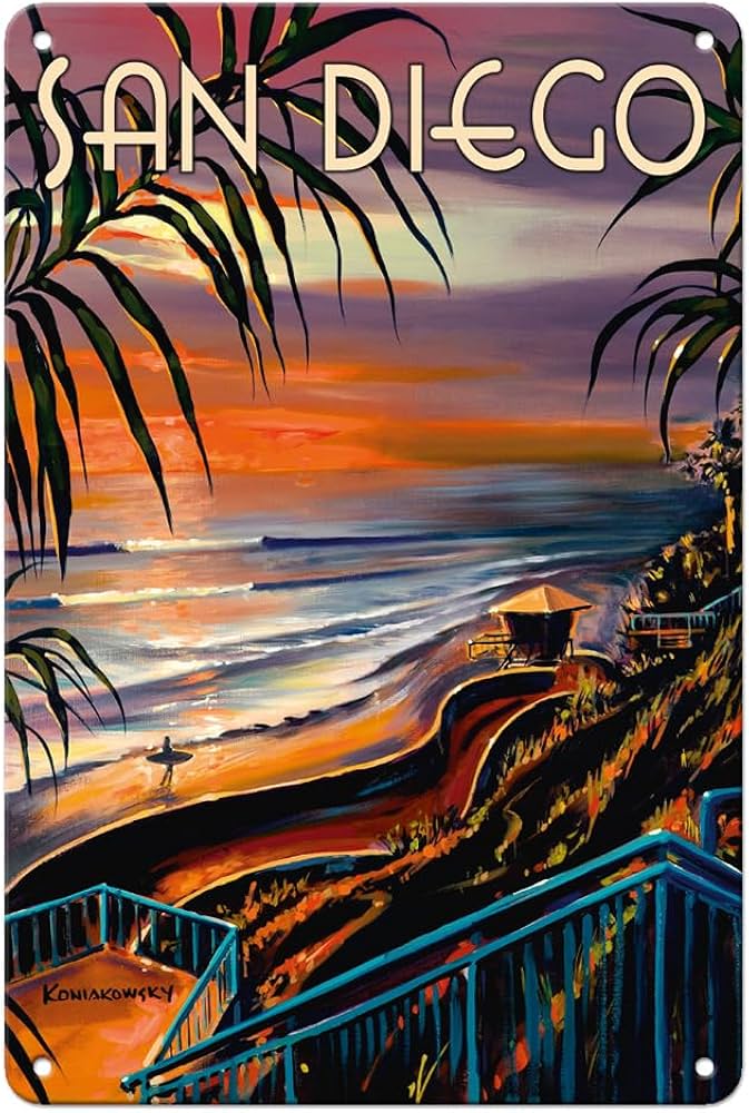 Amazon.com: Pacifica Island Art San Diego - California Sunset
