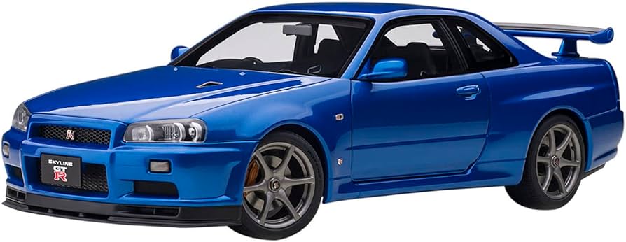 Autoart 1/18 Skyline GT-R (R34) V-Spec Il 2001 Bayside Blue Met