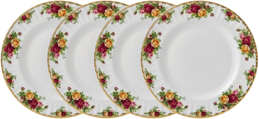 Amazon.com | Royal Albert Set of 4 Old Country Roses 10.5