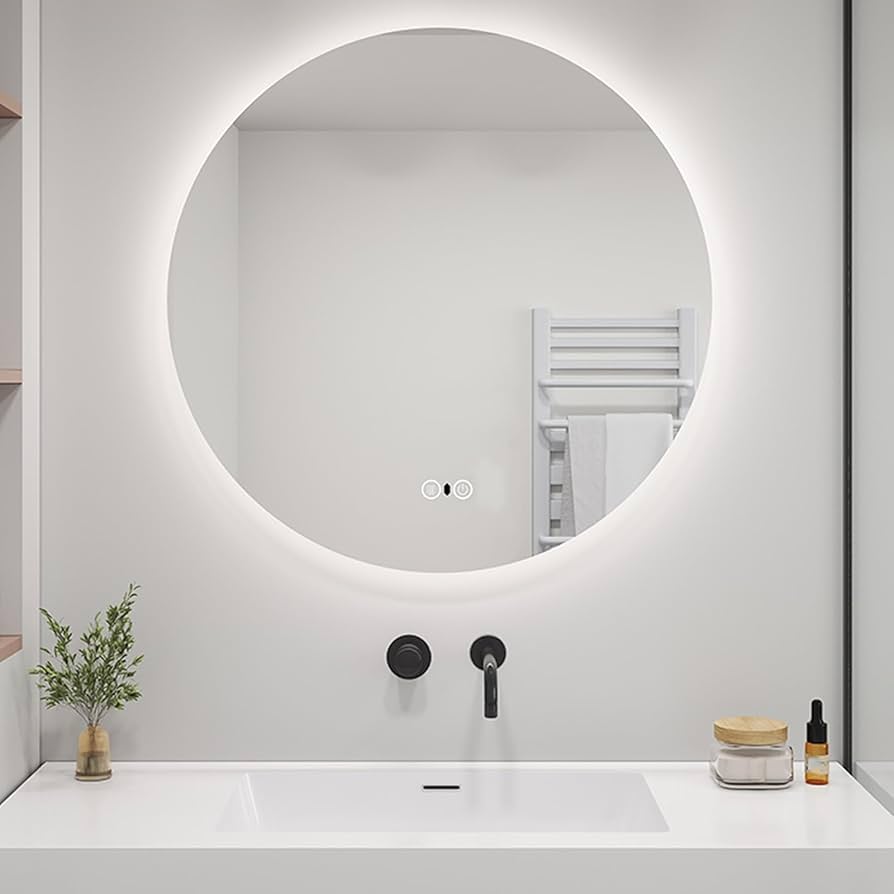 Amazon.co.jp: 壁掛けミラー led 女優ミラー 壁掛け 洗面台鏡 led