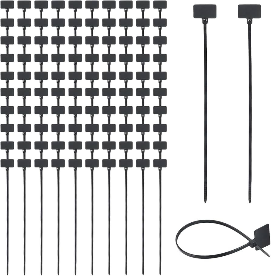 Amazon.com: T Tulead Zip Tags Black Wire Labels Zip Tie Self