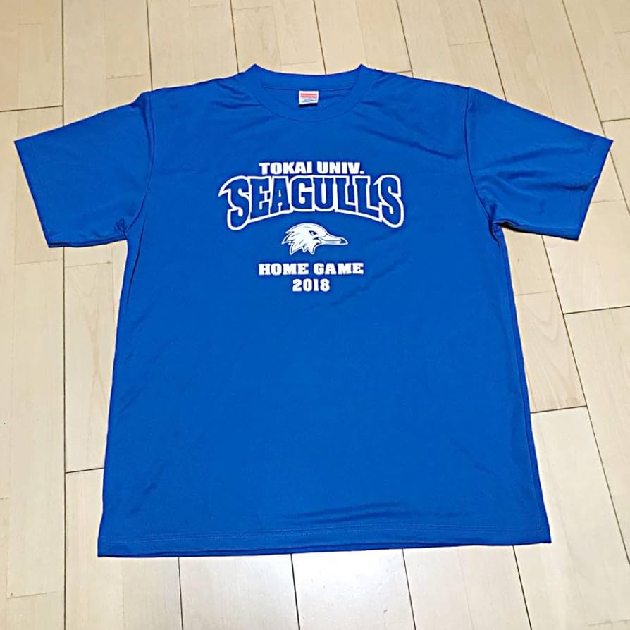 新品 東海大学 シーガルス SEAGULLS ロゴ ドライTシャツ ブルー 東海