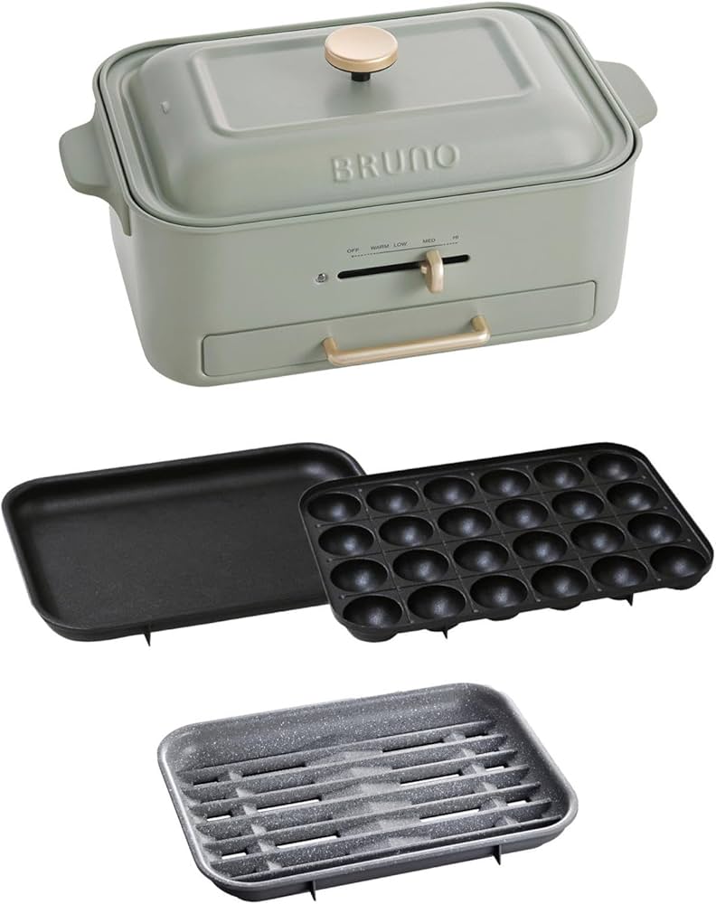 Amazon | BRUNO ブルーノ コンパクトグリルホットプレート 減煙 煙が出