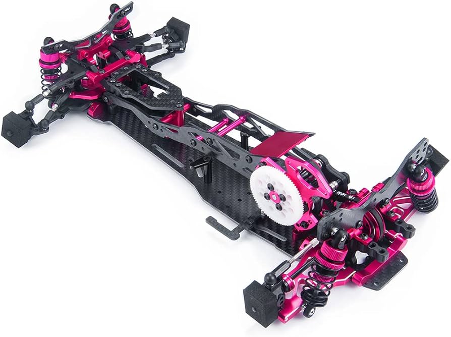 MORLORDY Alloy Metal & Carbon Fiber RC Car Chassis Frame Kit for