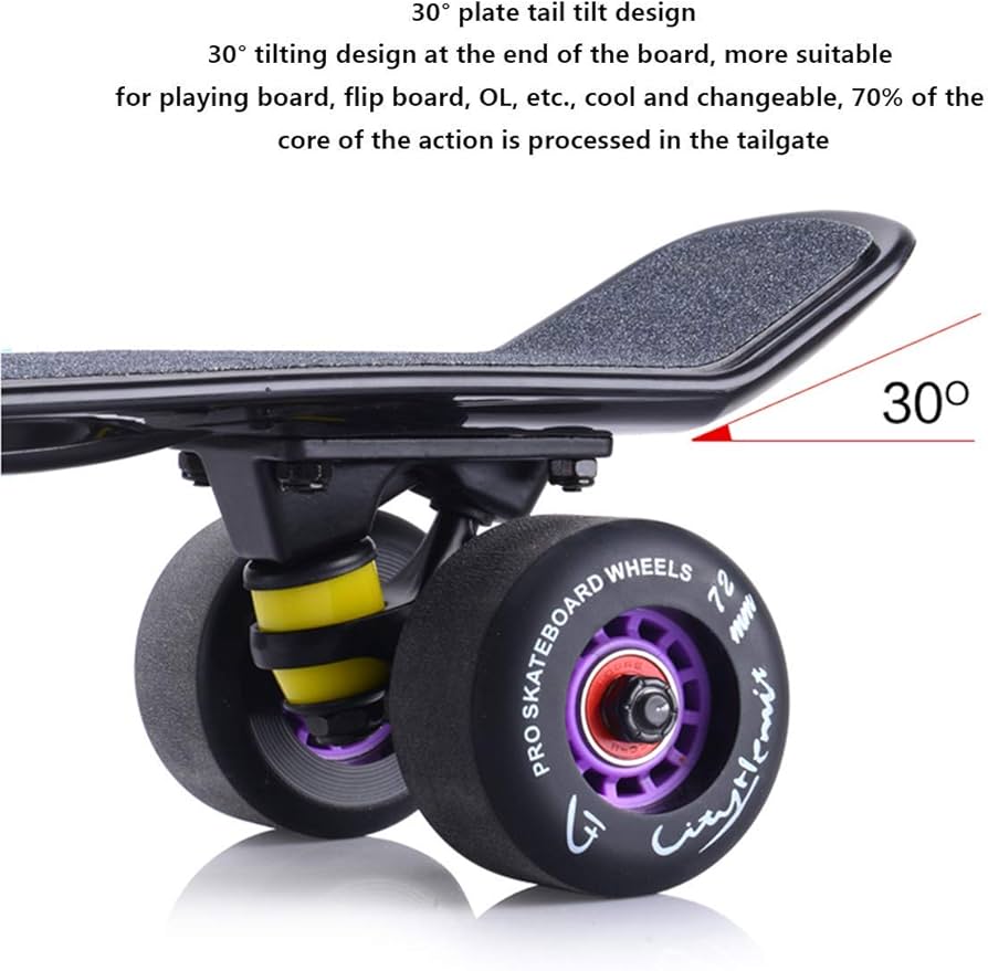 Amazon.co.jp: ボード スケボー バナナボード 大人 子供 四輪