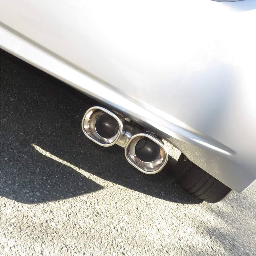 Amazon | 2本出し デュアルマフラーカッター スクエア2本出し 下向き