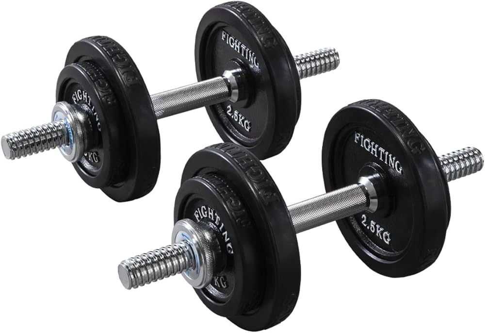 Amazon | ダンベル ラバータイプ (20kgセット) 可変式 ダンベル 10kg 2