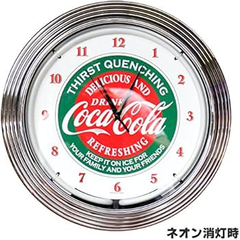 Amazon.co.jp: 壁掛け 時計 ネオンクロック COCA-COLA コカコーラ