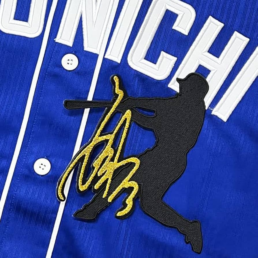 Amazon.co.jp: 中日ドラゴンズ 刺繍ワッペン 立浪 和義 シルエット