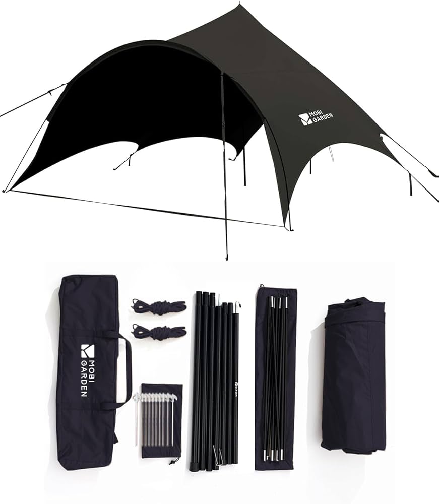 Amazon | MOBI GARDEN タープアーチ型 10-20人用 大型タープ テントと