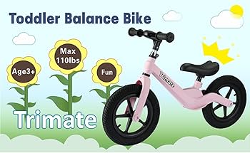 Amazon.co.jp: Trimate 幼児用バランスバイク ピンク ペダルなし