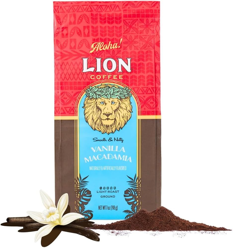 Amazon | ライオンコーヒー バニラマカダミア フレーバー・粉 (198g
