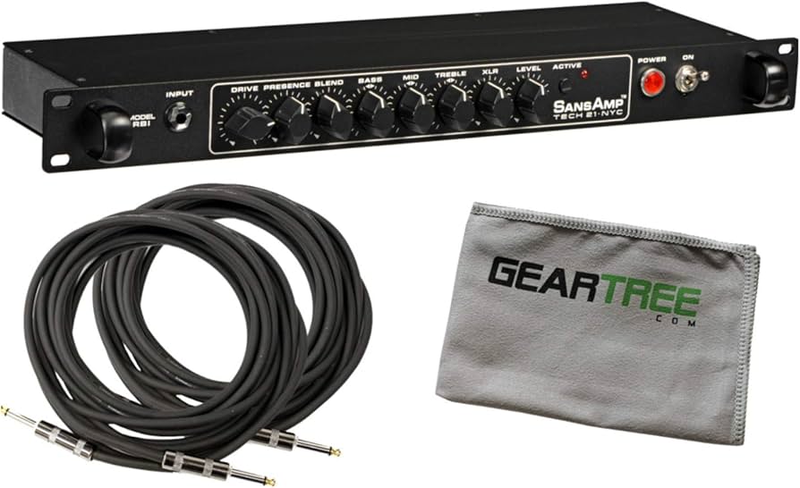 Amazon.com: Tech 21 SansAmp RBI Rackmountable Bass Preamp Bundle w