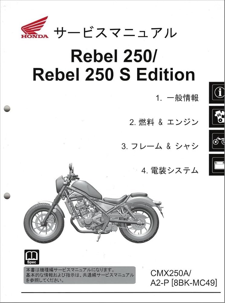 Amazon.co.jp: サービスマニュアル(機種編) Rebel250、Rebel250 S