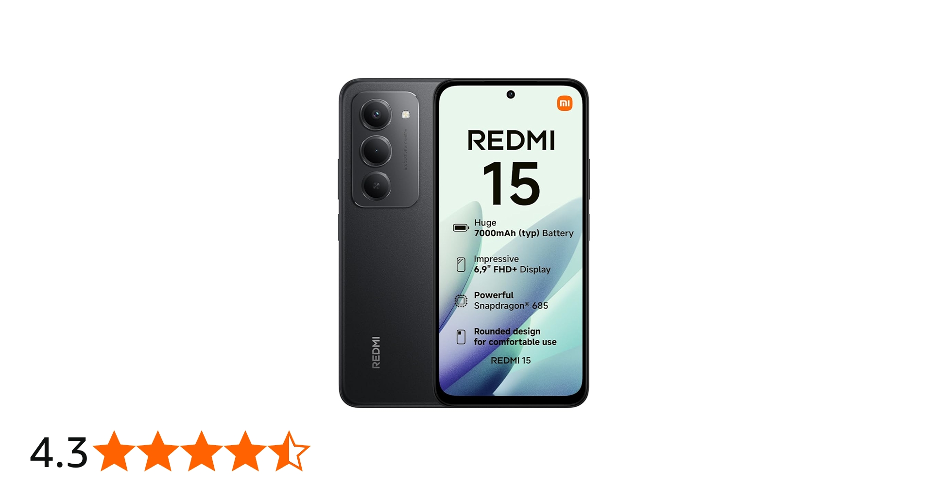 Xiaomi Redmi 15, Smartphone 6+128GB, 6.9