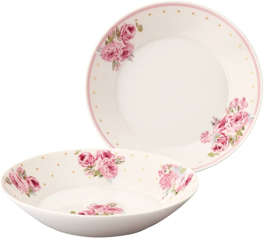 Amazon｜ローラアシュレイ 食器セット 花柄 パスタ皿 プレート 約22cm