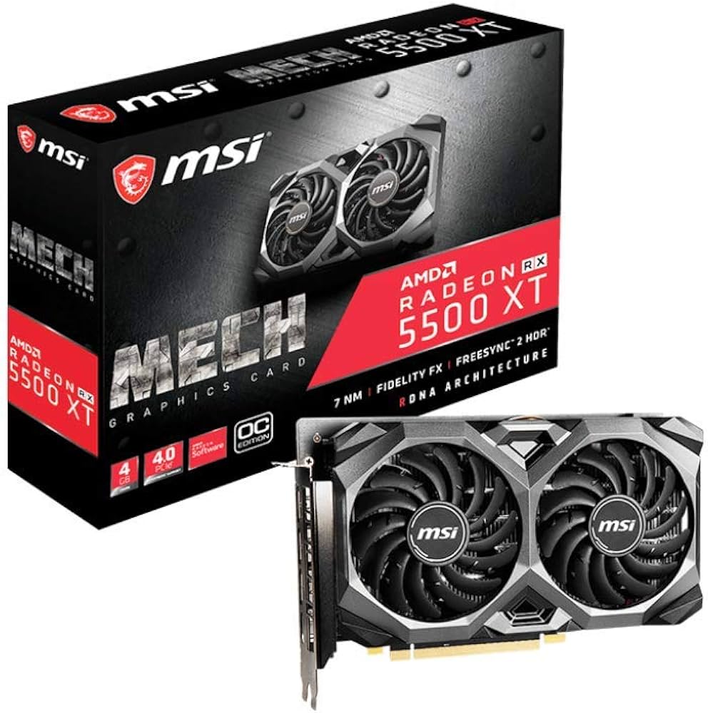 Amazon.co.jp: MSI RADEON RX 5500 XT MECH 4G OC グラフィックス
