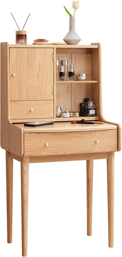 Amazon｜YESWOOD ドレッサー 化粧台 鏡台 幅64cm 組立簡単 ミラー付き