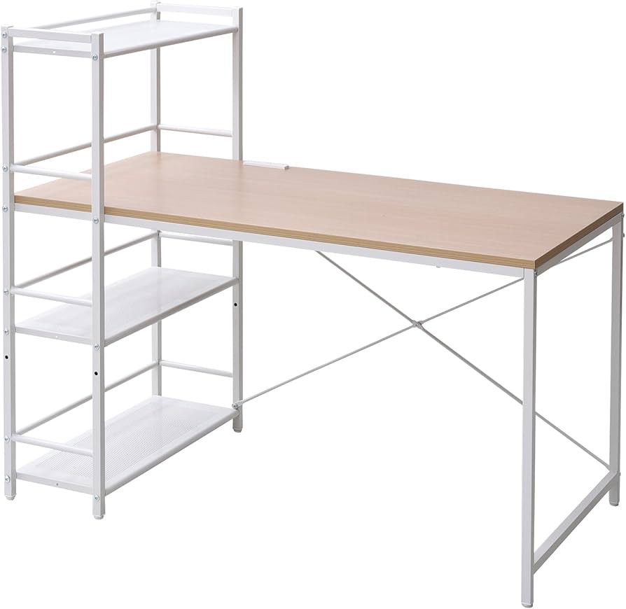 Amazon.co.jp: 山善(YAMAZEN) デスク 幅120×奥行64.5×高さ108.5cm