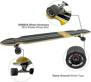 Gravity Longboard Skateboard for Cruising, Carving Freestyle