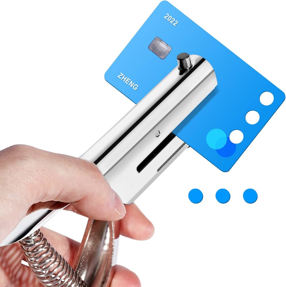 Amazon.co.jp: 穴あけパンチ 1穴 6mm ハンドヘルド 単穴 長距離パンチ