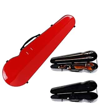 おまけ付きbam 赤 バイオリンケース半月型4/4 おまけ付きbam 赤