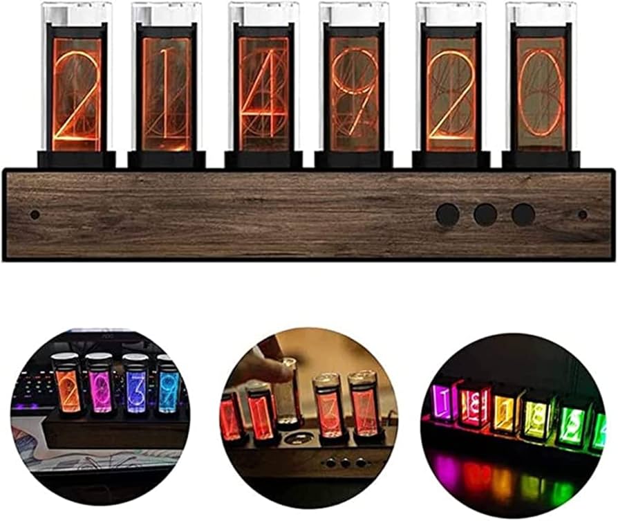 Amazon｜ニキシー管時計ニキシー管風LED 大人が心奪われる 置き時計