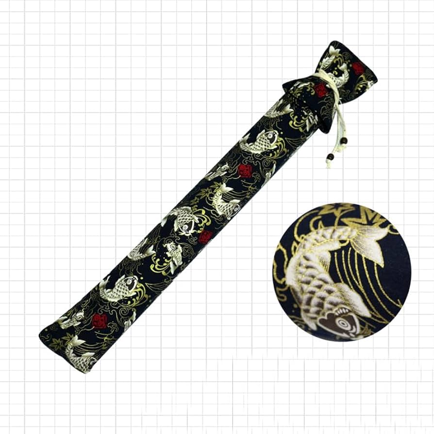 Amazon.co.jp: 篠笛袋 横笛袋 笛袋 尺八 フルート 楽器 保護 収納袋 鯉