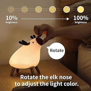 Amazon.co.jp: USERWATS トナカイナイトライト 無段階 調光 安全な