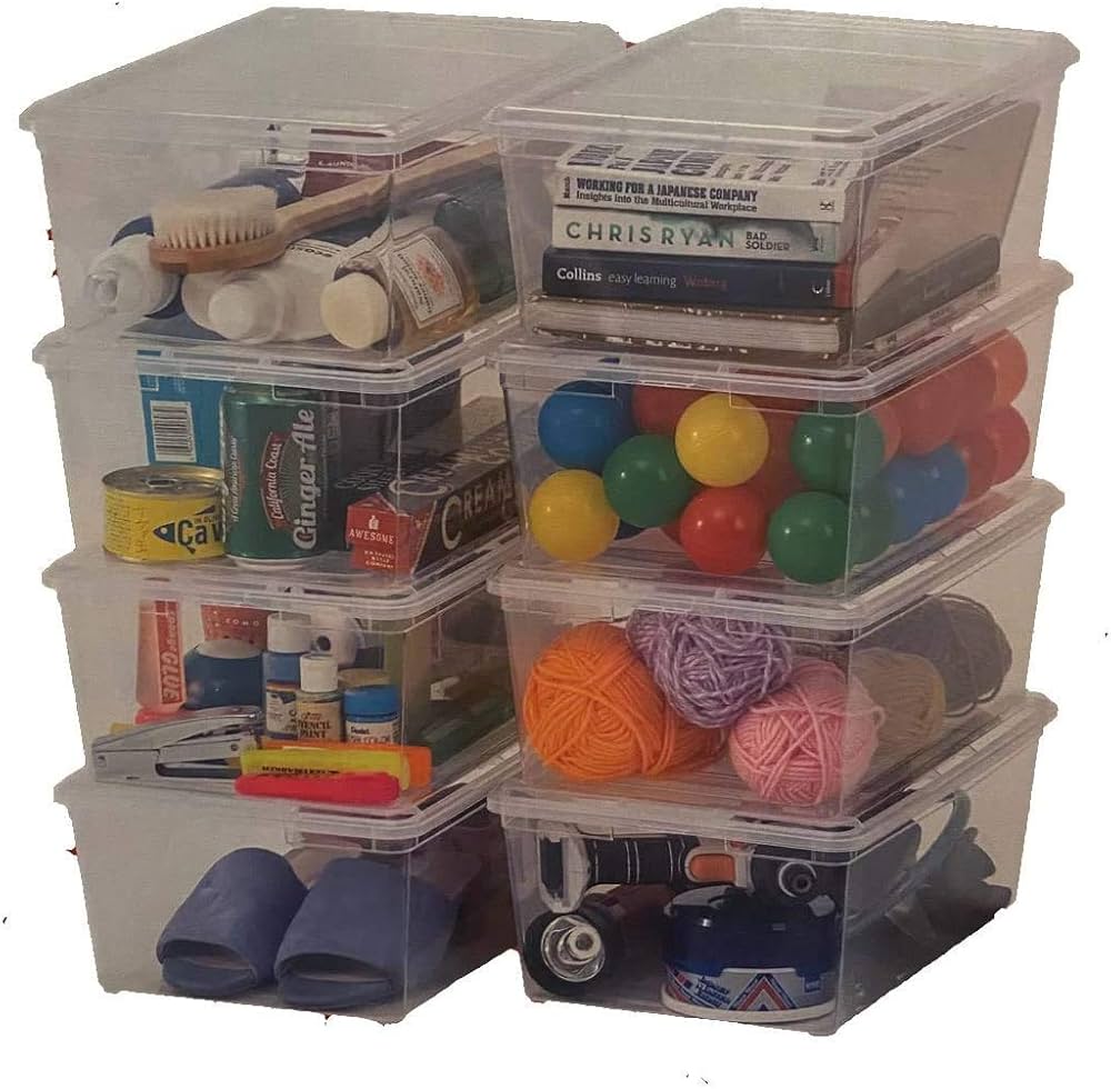 Amazon｜アイリスオーヤマ ストレージセット 12.8L収納ケース×8個