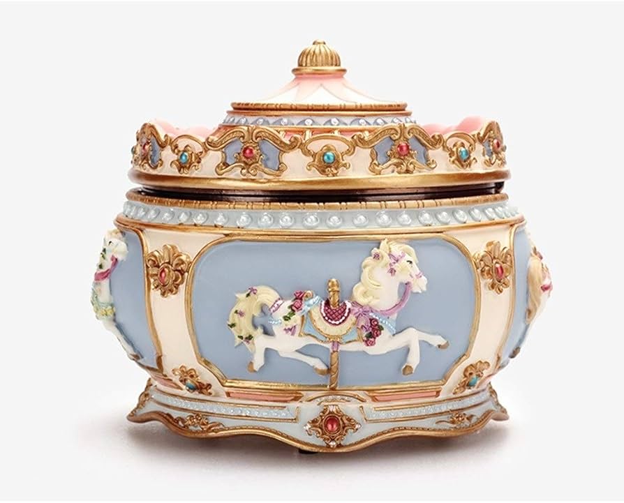 Amazon.co.jp: ヨーロッパオルゴール、クリエイティブカルーセル樹脂