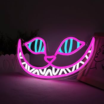 Amazon.co.jp: Cheshire Cat ネオンサイン 不思議の国のアリス ネオン