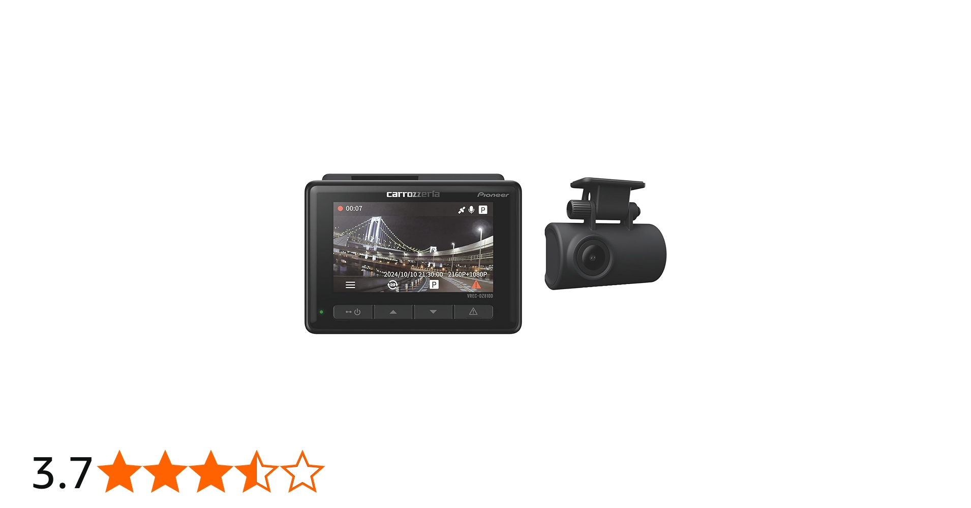 Amazon | Pioneer ドライブレコーダー VREC-DZ810D 前後2カメラ 前830
