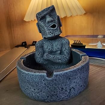 Amazon.co.jp: 灰皿 モアイ像 石像 Moai イースター 携帯灰皿 テーブル