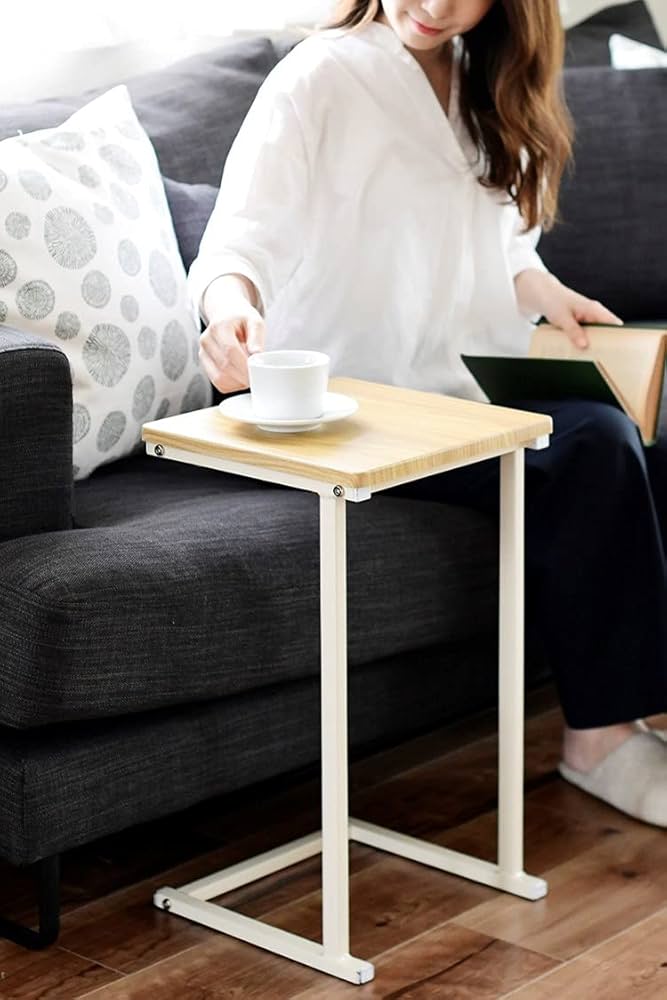 Amazon｜山善(YAMAZEN) サイドテーブル コの字型 軽量 幅29.5×奥行29.5