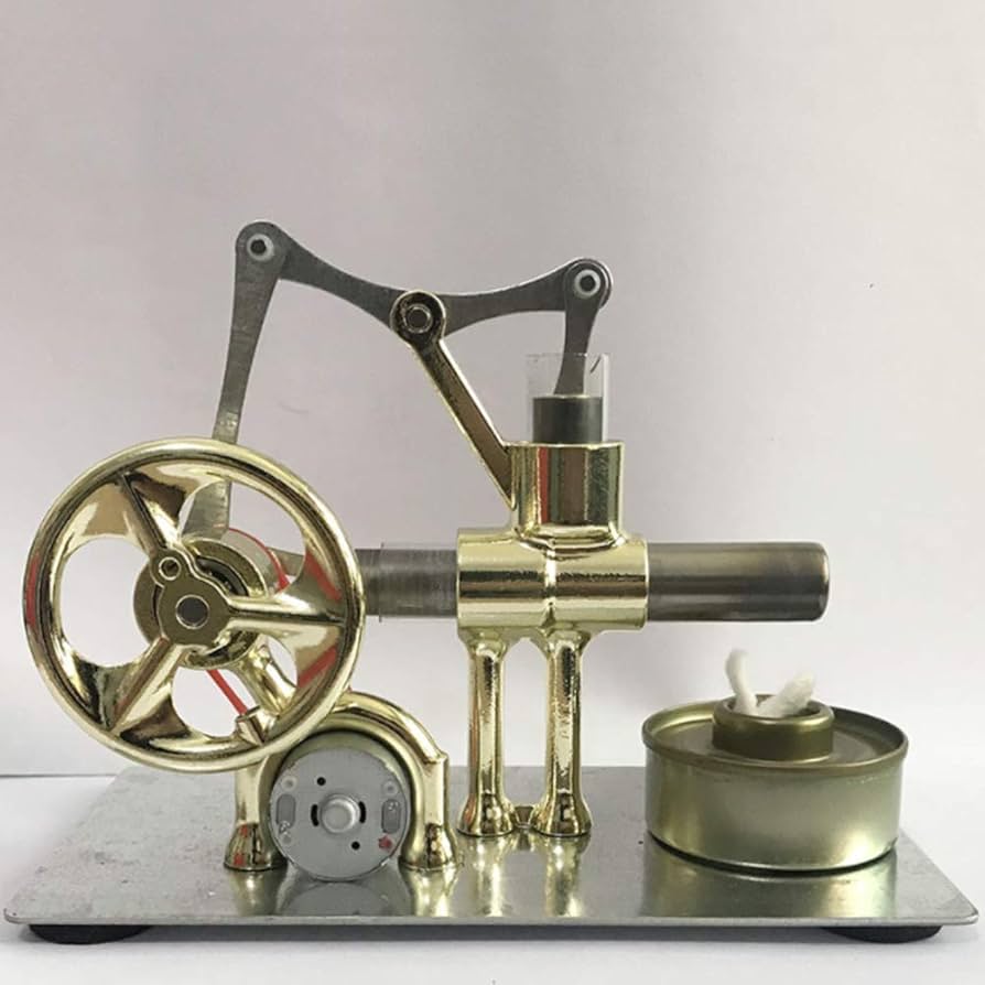 Amazon.co.jp: 熱風単気筒スターリングエンジンフライホイールモデル