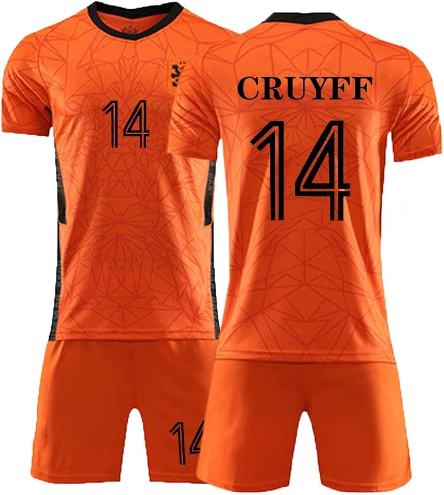 GAOZHENZHEN Kids Football Jersey Johan Cruyff #14 Short Sleeve T