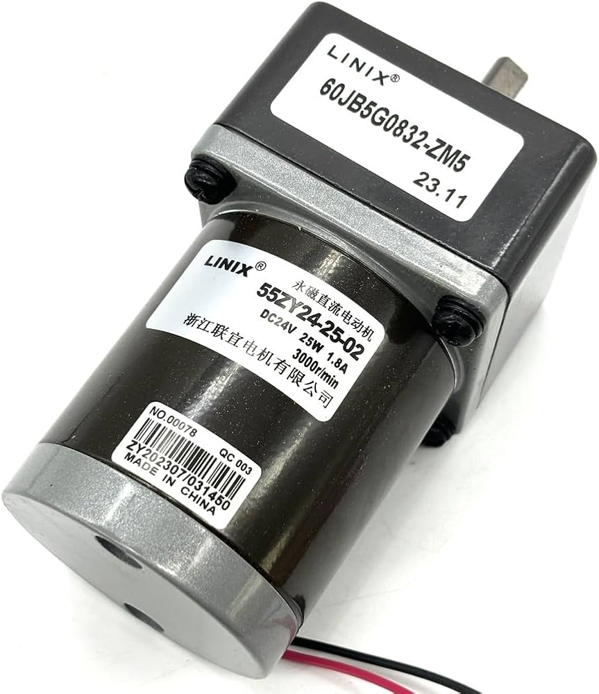 Amazon.com: LINIX 55ZY24-25-02 24V DC 25W 3000r/min Gear Motor