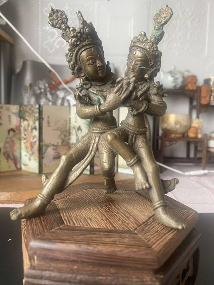 Amazon.co.jp: 中国古玩古銅チベット仏歓喜仏仏像仏教美術唐物時代 303