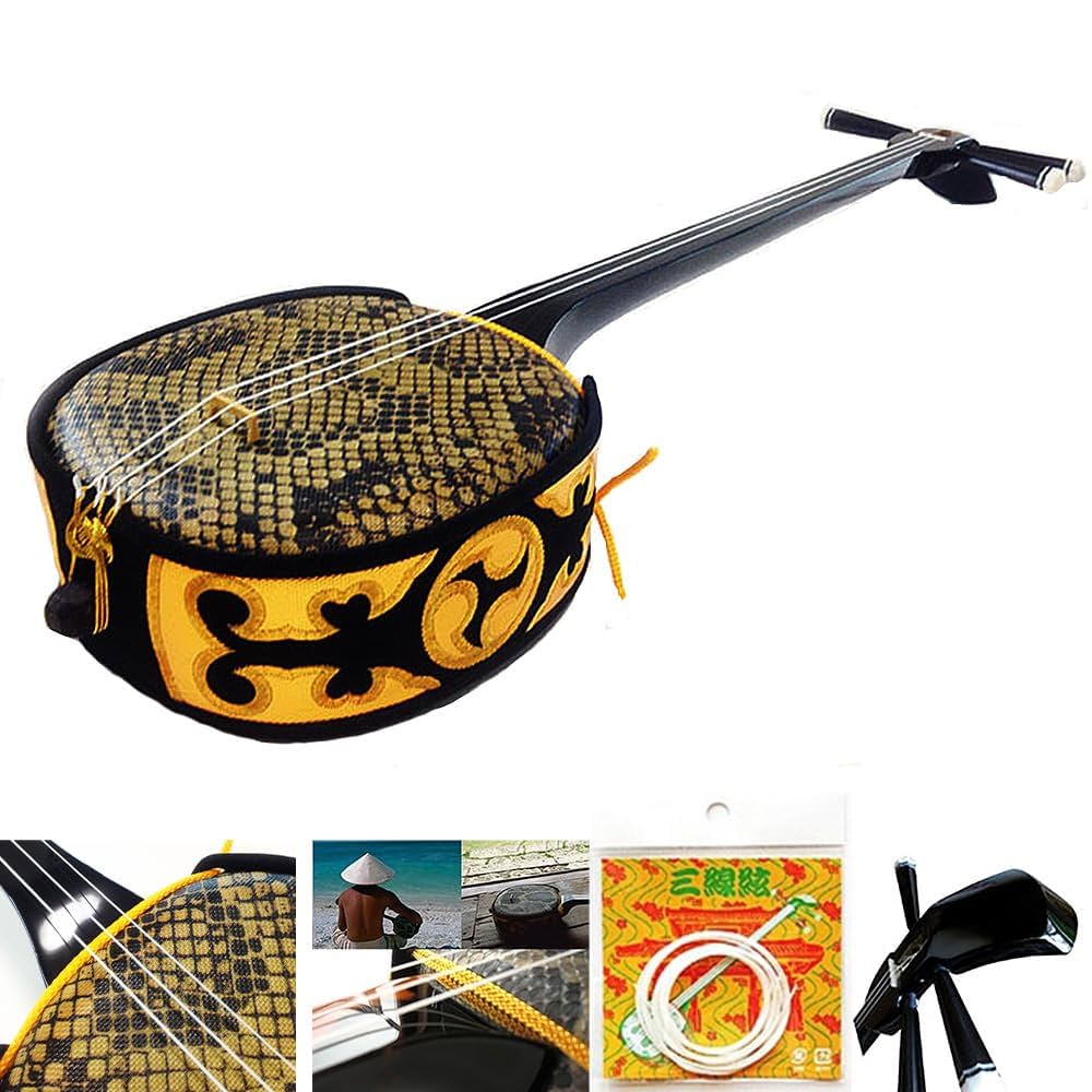 沖縄 三線 和楽器 民謡楽器 人工皮 初級者用 沖縄三線 本蛇皮