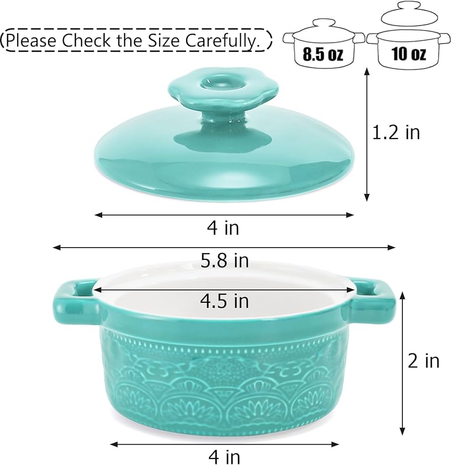 Amazon.co.jp: Hacaroa (ハカロア) 蓋付きミニココット 6個セット 8