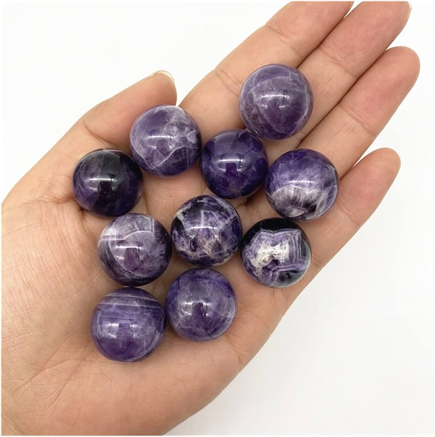 Amazon.co.jp: St 1個多くの種類20mm天然アメジスト黒曜石クリスタル