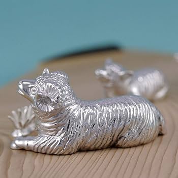 Amazon.co.jp: 置物 干支 銀製 未・羊・ひつじ 雄・伏 （梅都工房作品